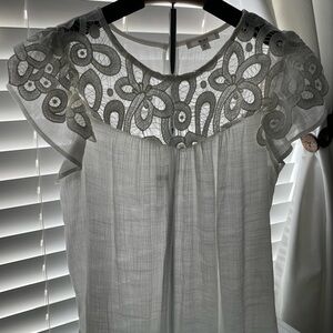 Mine White Lace Detail Blouse